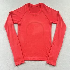 Lululemon Swiftly Tech Long Sleeve 2.0 Race Length Flare Bright Red Shirt Top 2
